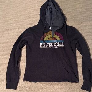 Beaver Creek Colorado Women's Black Hoodie with stylish cuts